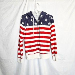 Old Navy-Stars and Stripes Hoodie Zip Up Size XS